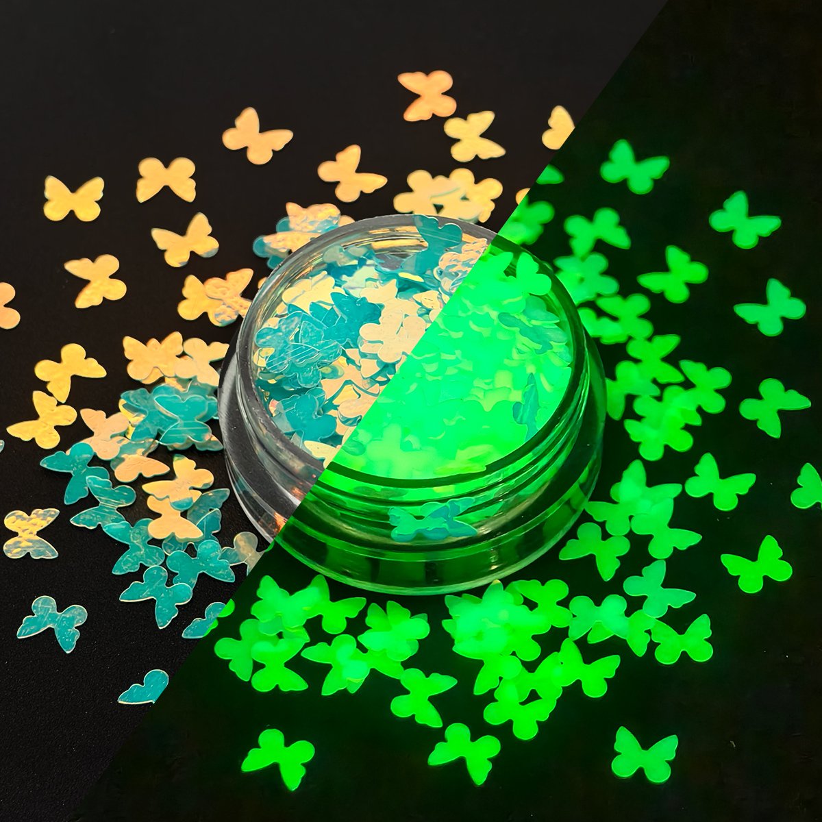 Butterfly Shape Glow Glitter